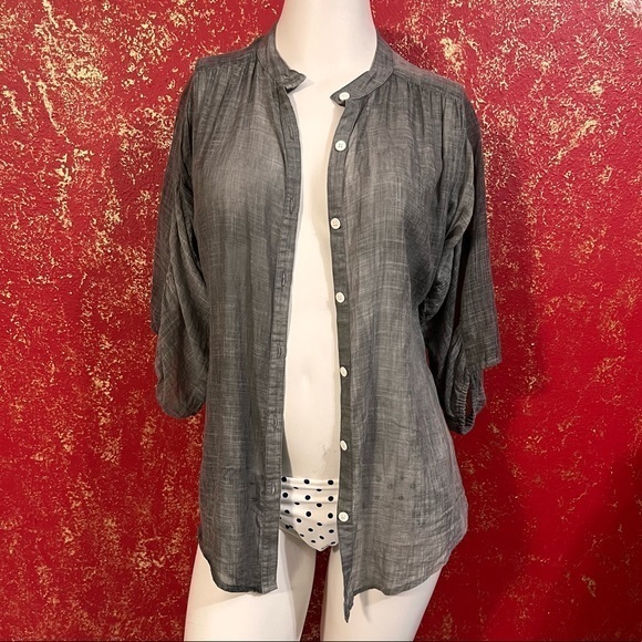 JOSH PODOLL Organic Cotton Ombré Top Blouse Shirt XS - Picture 10 of 16